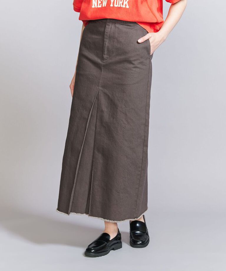 BEAUTY&YOUTH UNITED ARROWS「コットン ボックスタック ロングスカート」|スカート|DK.BROWN