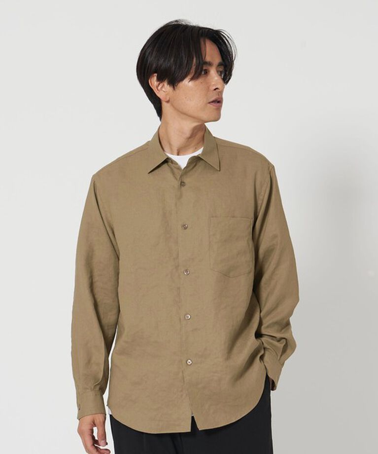 BEAUTY&YOUTH UNITED ARROWS「ライト リネンタッチ レギュラーフォルム シャツ」|シャツ・ブラウス|MD.BROWN