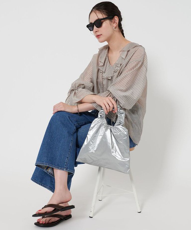 BEAUTY&YOUTH UNITED ARROWS「メタリック　ギャザー クリテハンドル バッグ」|ハンドバッグ|