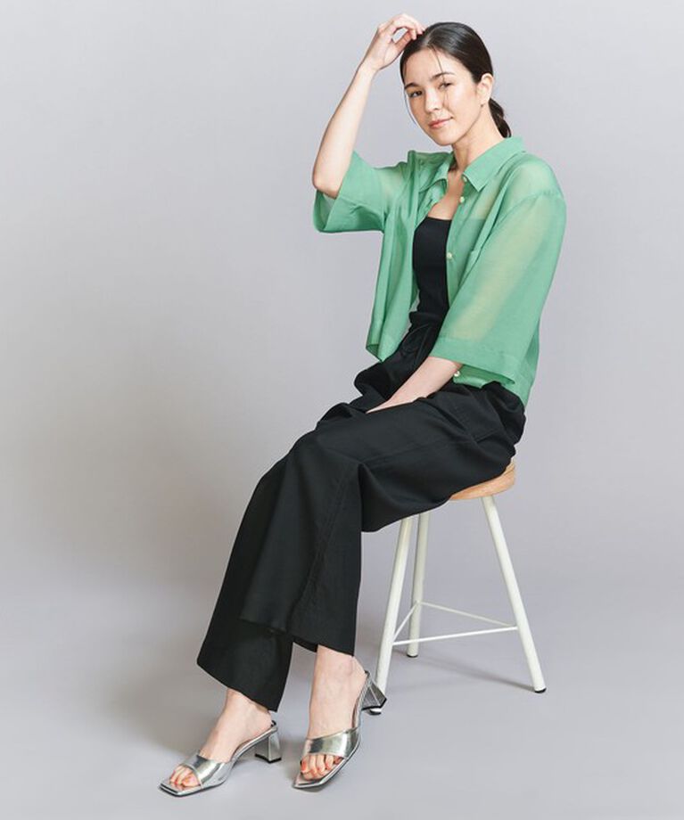 BEAUTY&YOUTH UNITED ARROWS「レザーライク スクエアトゥ ミュール」|サンダル|