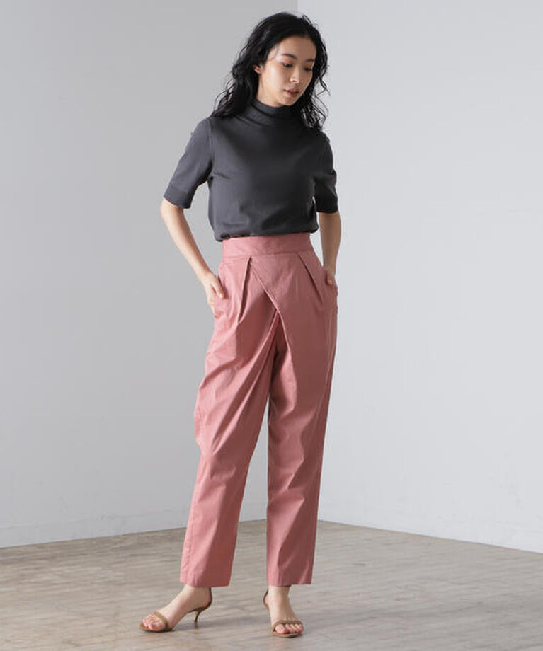 Demi-Luxe BEAMS 「AK+1 / コットン 五分袖 ハイネックニット」|ニット・セーター|