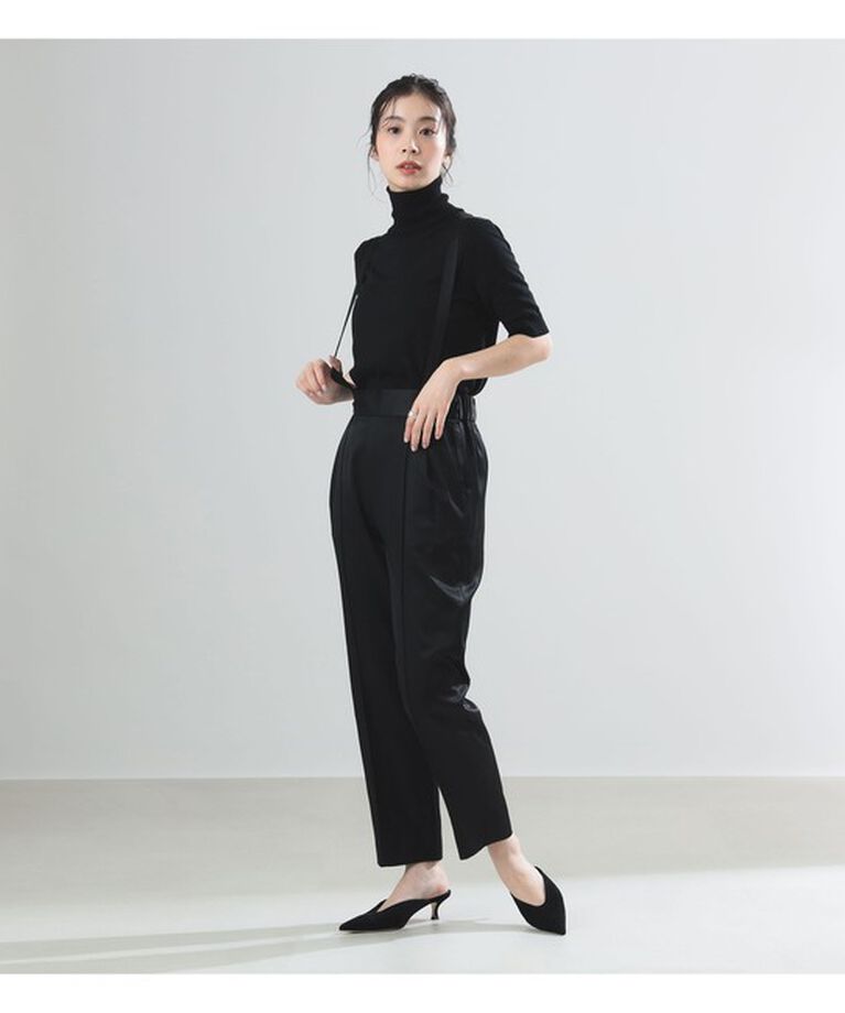 Demi-Luxe BEAMS 「AK+1 / コットン 五分袖 ハイネックニット」|ニット・セーター|