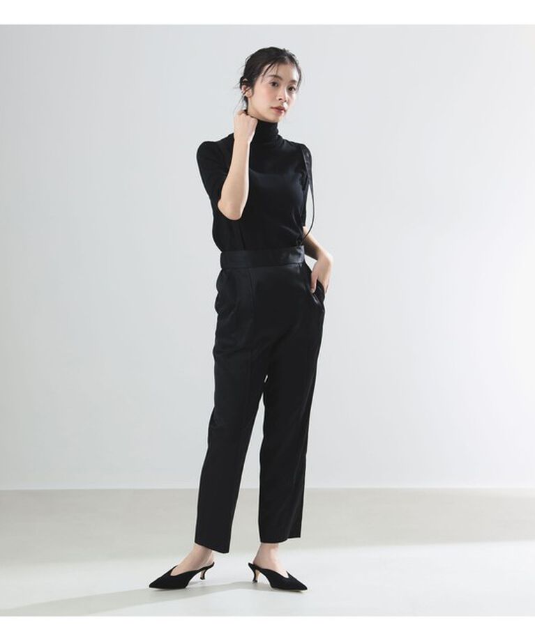 Demi-Luxe BEAMS 「AK+1 / コットン 五分袖 ハイネックニット」|ニット・セーター|
