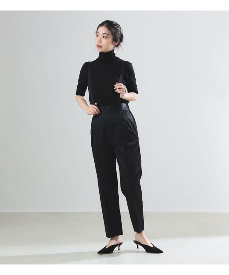 Demi-Luxe BEAMS 「AK+1 / コットン 五分袖 ハイネックニット」|ニット・セーター|