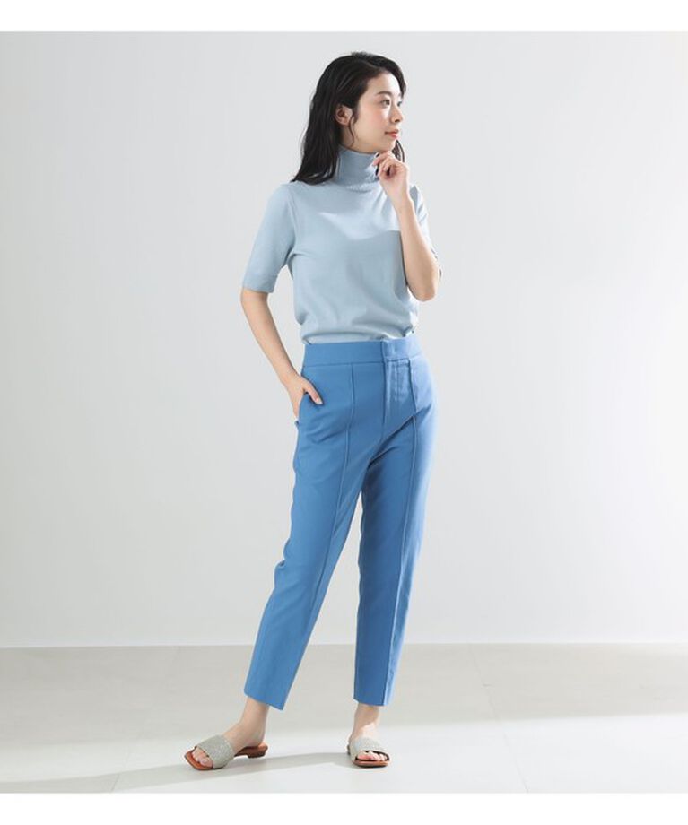 Demi-Luxe BEAMS 「AK+1 / コットン 五分袖 ハイネックニット」|ニット・セーター|