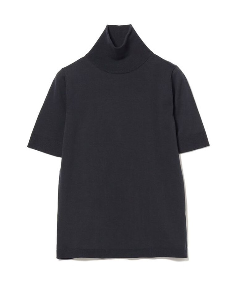 Demi-Luxe BEAMS 「AK+1 / コットン 五分袖 ハイネックニット」|ニット・セーター|