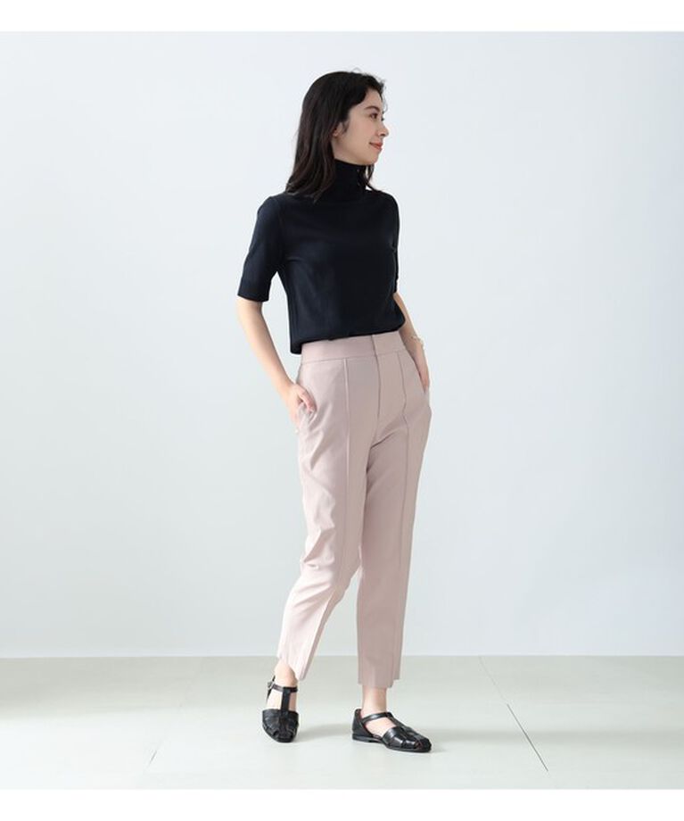 Demi-Luxe BEAMS 「AK+1 / コットン 五分袖 ハイネックニット」|ニット・セーター|