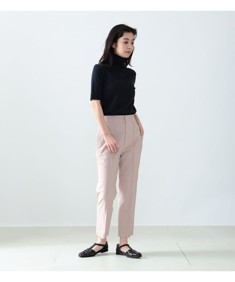 Demi-Luxe BEAMS 「AK+1 / コットン 五分袖 ハイネックニット」|ニット・セーター|