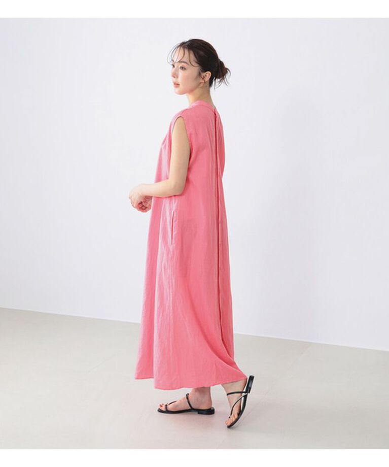Demi-Luxe BEAMS 「TICCA × Demi-Luxe BEAMS / 別注 リネン ノースリーブ シャツワンピース」|ワンピース|