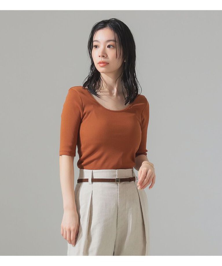 Demi-Luxe BEAMS 「丸胴 テレコ Tシャツ」|Tシャツ・カットソー|