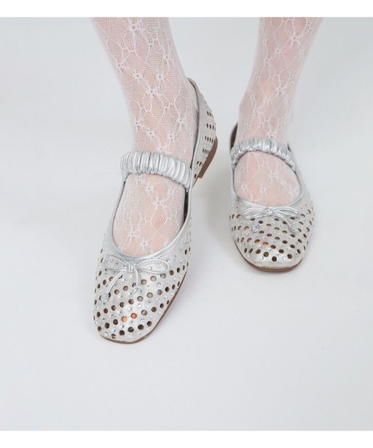 Ray BEAMS 「パンチング バレエ シューズ」|スニーカー|SILVER