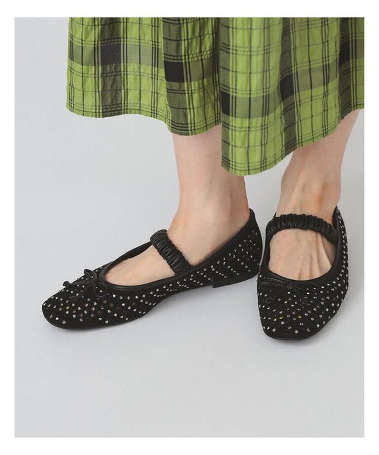 Ray BEAMS 「パンチング バレエ シューズ」|スニーカー|BLACK