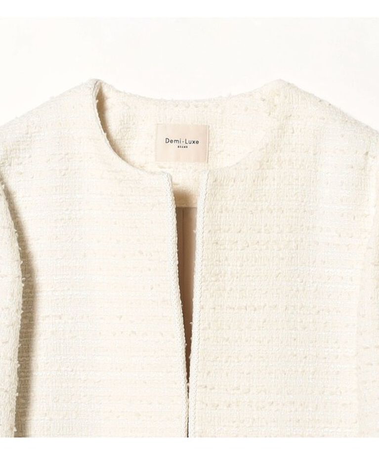 Demi-Luxe BEAMS 「ツイード クルーネック ジャケット＊」|ダッフルコート|