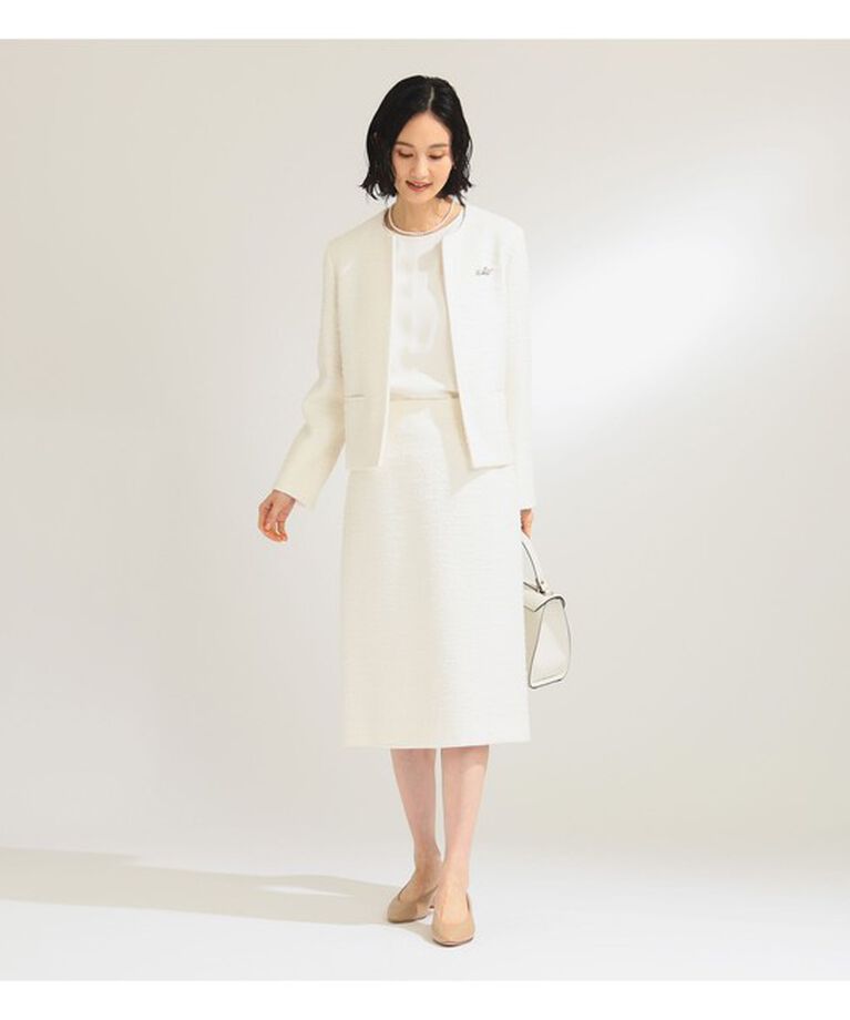 Demi-Luxe BEAMS 「ツイード クルーネック ジャケット＊」|ダッフルコート|