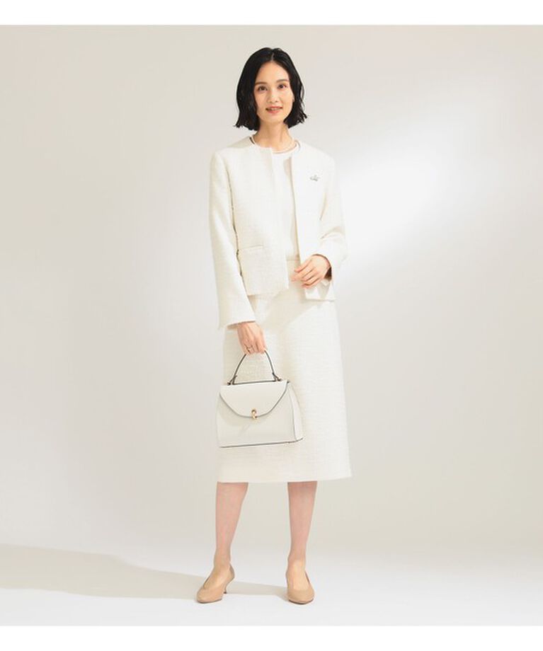 Demi-Luxe BEAMS 「ツイード クルーネック ジャケット＊」|ダッフルコート|