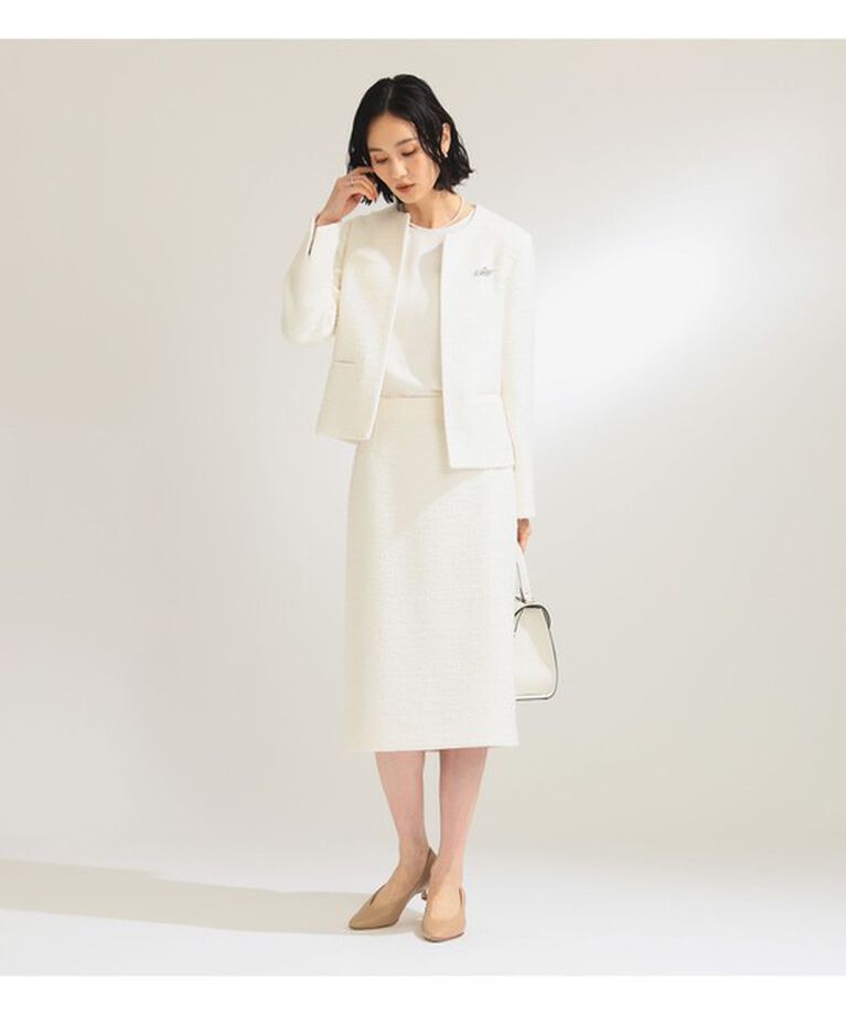 Demi-Luxe BEAMS 「ツイード クルーネック ジャケット＊」|ダッフルコート|