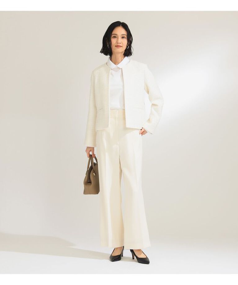 Demi-Luxe BEAMS 「ツイード クルーネック ジャケット＊」|ダッフルコート|