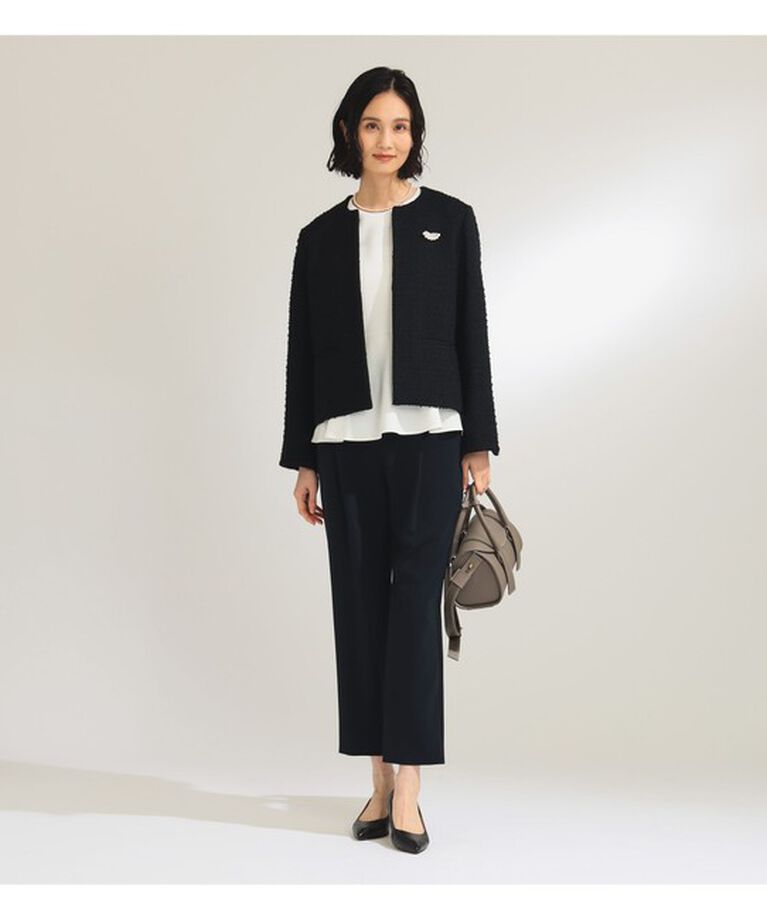 Demi-Luxe BEAMS 「ツイード クルーネック ジャケット＊」|ダッフルコート|