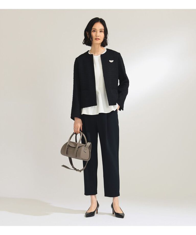 Demi-Luxe BEAMS 「ツイード クルーネック ジャケット＊」|ダッフルコート|