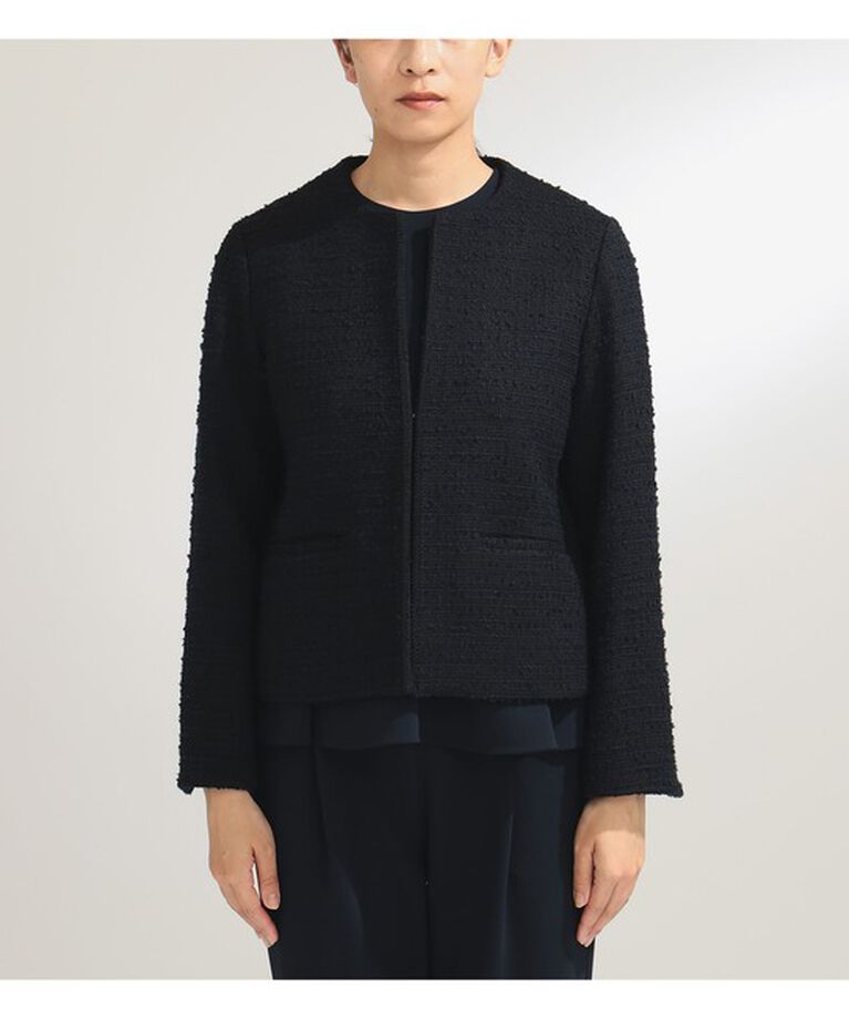Demi-Luxe BEAMS 「ツイード クルーネック ジャケット＊」|ダッフルコート|
