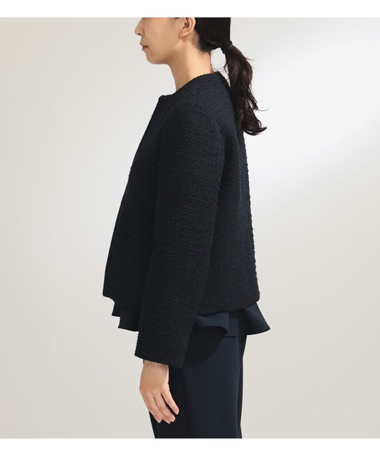 Demi-Luxe BEAMS 「ツイード クルーネック ジャケット＊」|ダッフルコート|