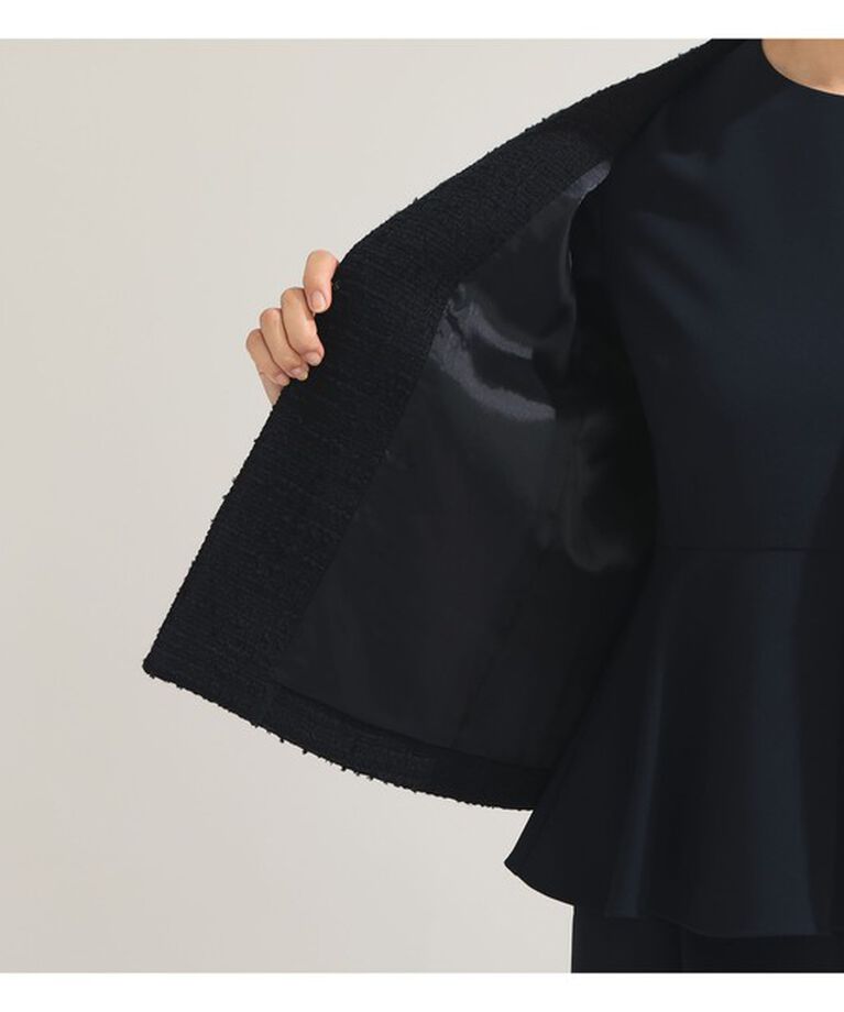 Demi-Luxe BEAMS 「ツイード クルーネック ジャケット＊」|ダッフルコート|