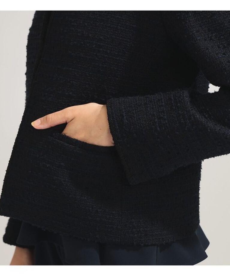 Demi-Luxe BEAMS 「ツイード クルーネック ジャケット＊」|ダッフルコート|