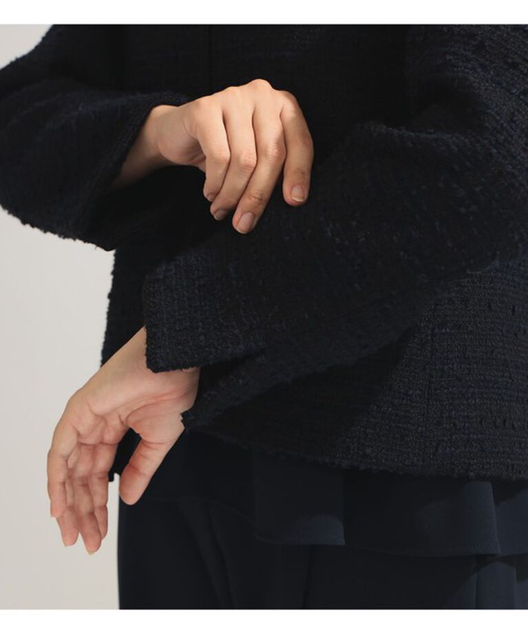 Demi-Luxe BEAMS 「ツイード クルーネック ジャケット＊」|ダッフルコート|