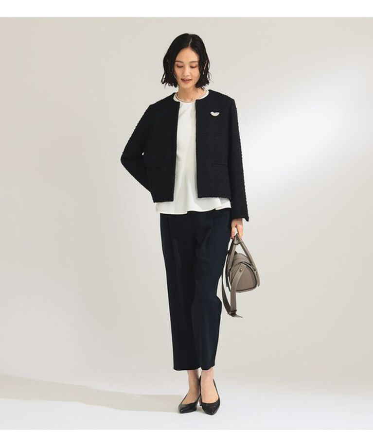 Demi-Luxe BEAMS 「ツイード クルーネック ジャケット＊」|ダッフルコート|