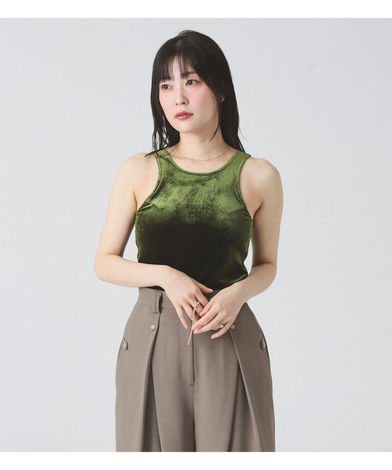 Ray BEAMS 「RBS / ベロア カップ付きタンクトップ」|タンクトップ|