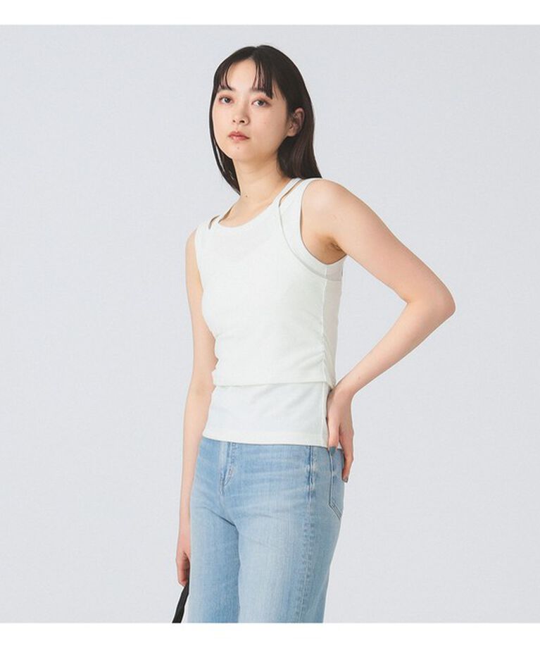 Ray BEAMS 「Wストラップ テレコ タンクトップ」|Tシャツ・カットソー|LIME