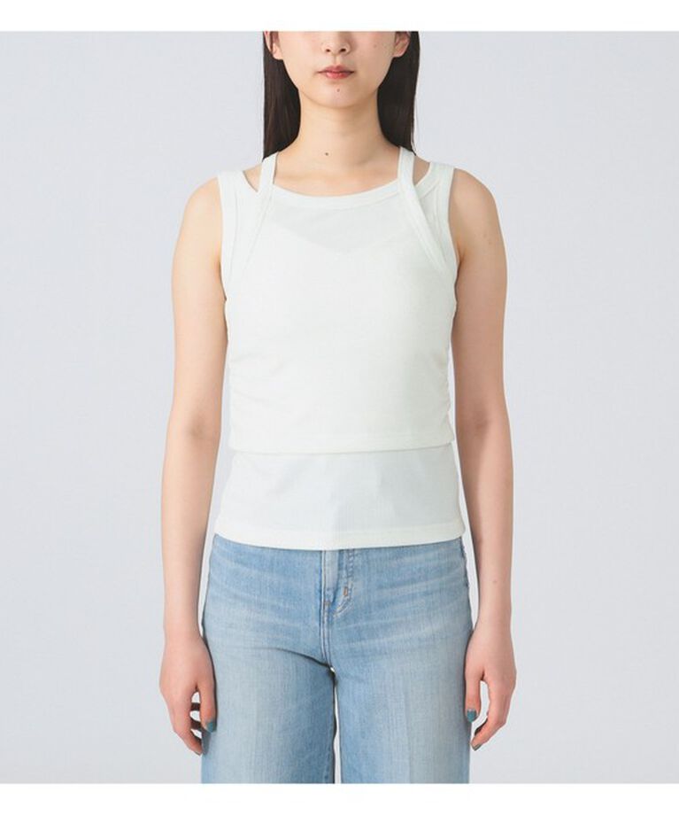 Ray BEAMS 「Wストラップ テレコ タンクトップ」|Tシャツ・カットソー|