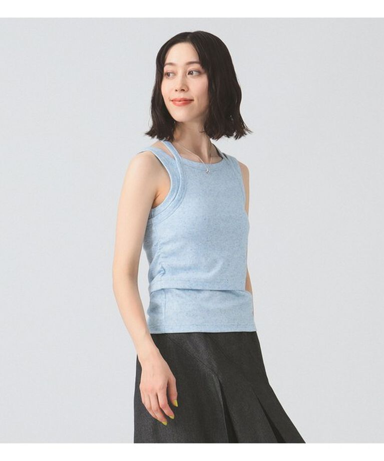 Ray BEAMS 「Wストラップ テレコ タンクトップ」|Tシャツ・カットソー|BLUE