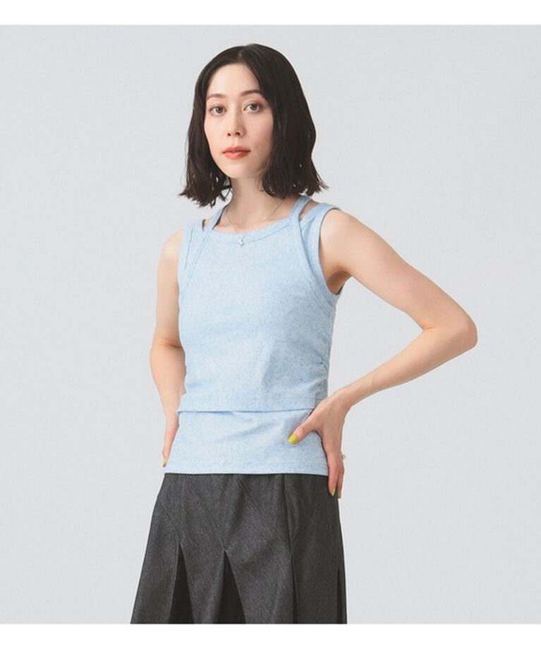 Ray BEAMS 「Wストラップ テレコ タンクトップ」|Tシャツ・カットソー|