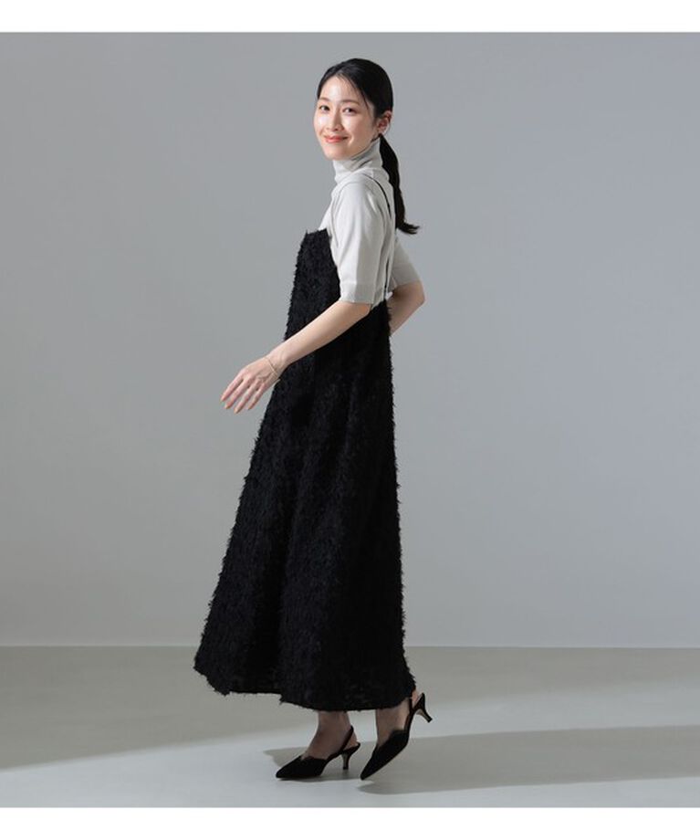 Demi-Luxe BEAMS 「シャギー ジャカード キャミソールワンピース」|ワンピース|
