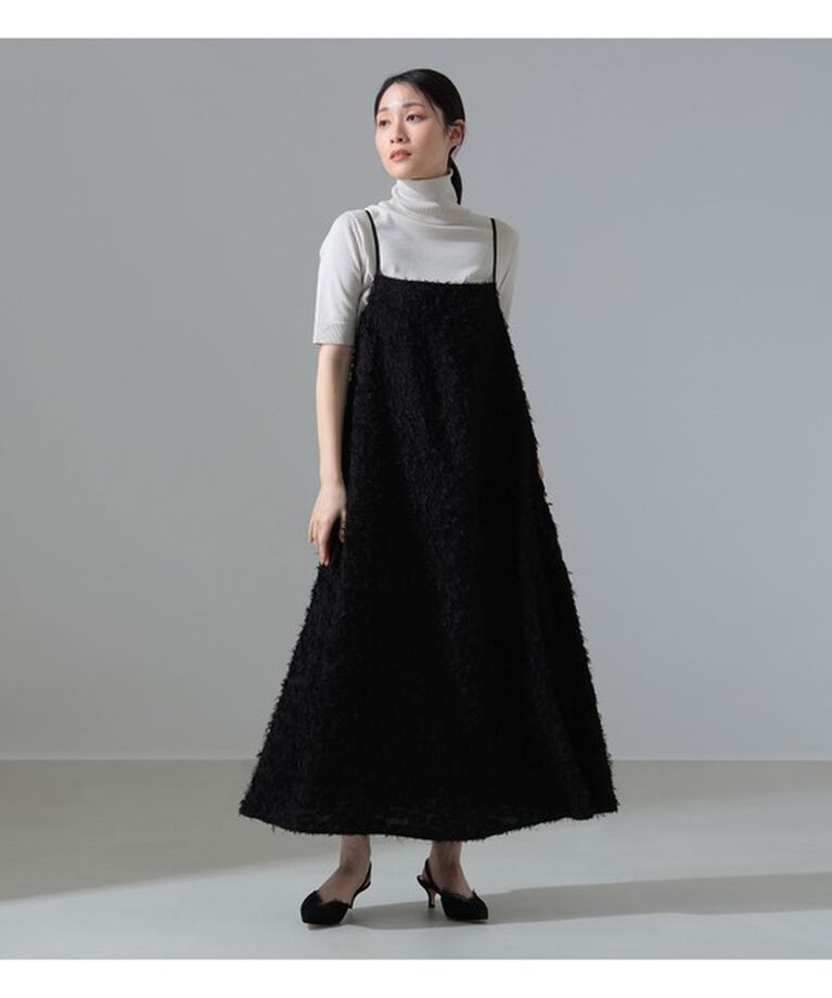 Demi-Luxe BEAMS 「シャギー ジャカード キャミソールワンピース」|ワンピース|