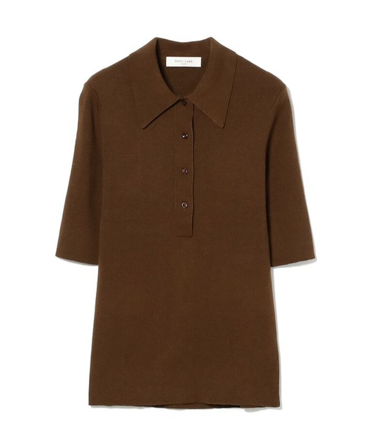 Demi-Luxe BEAMS 「ハーフスリーブ ポロニット」|ニット・セーター|