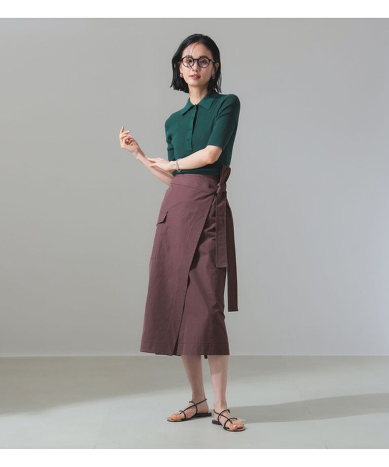 Demi-Luxe BEAMS 「ハーフスリーブ ポロニット」|ニット・セーター|