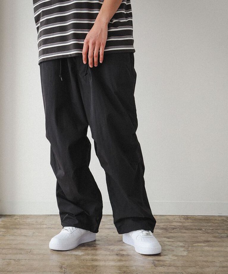 BEAMS「BEAMS / コットン ナイロン オーバーパンツ」|その他|BLACK