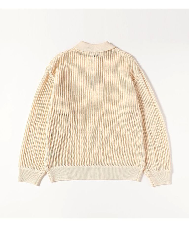 BEAMS「メッシュ ニット ポロシャツ」|ニット・セーター|