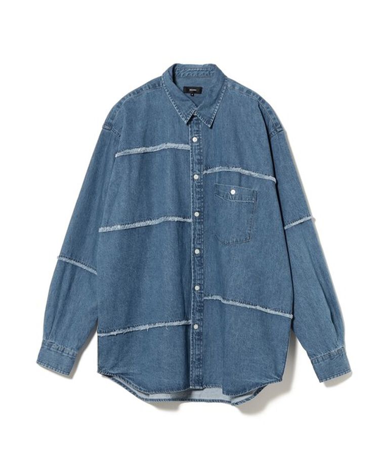 BEAMS「カットオフ デニムワークシャツ」|シャツ・ブラウス|