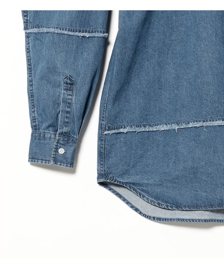 BEAMS「カットオフ デニムワークシャツ」|シャツ・ブラウス|