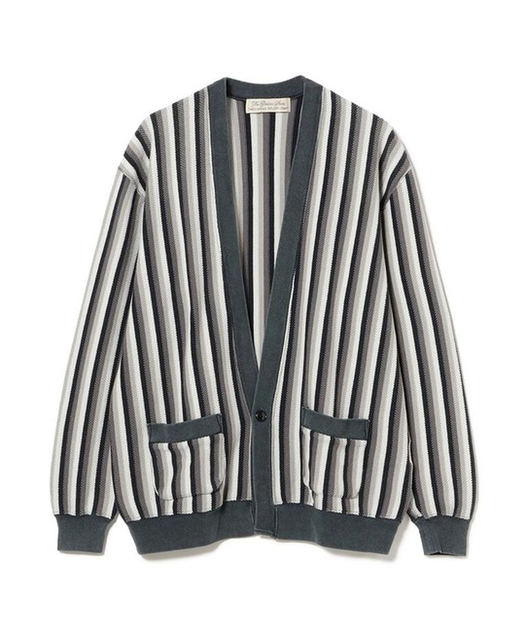 BEAMS「【別注】REMI RELIEF / Cotton Kanoko Cardigan Stripe」|スウェット・ジャージ|