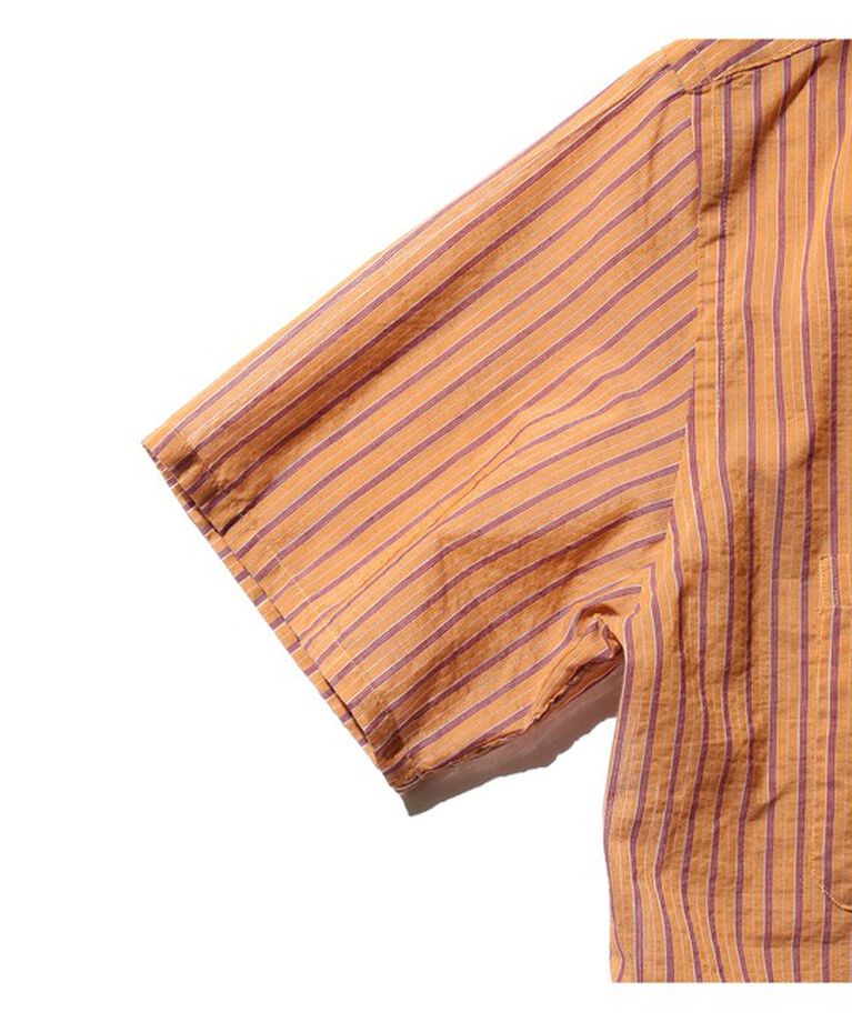 BEAMS「Open Collar Bumpy Stripe」|シャツ・ブラウス|