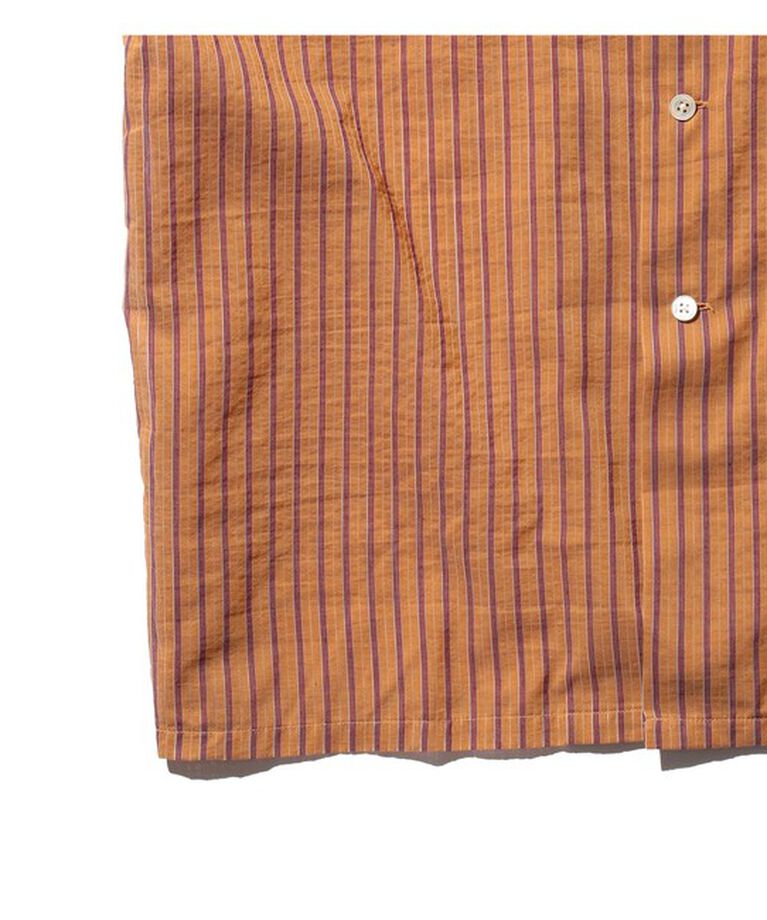 BEAMS「Open Collar Bumpy Stripe」|シャツ・ブラウス|