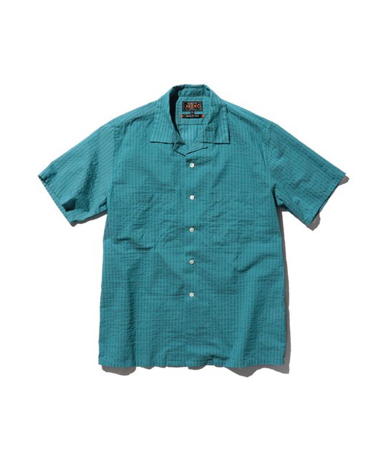 BEAMS「Open Collar Bumpy Stripe」|シャツ・ブラウス|