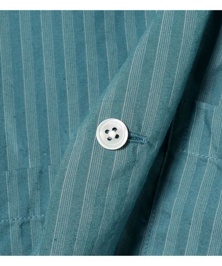 BEAMS「Open Collar Bumpy Stripe」|シャツ・ブラウス|
