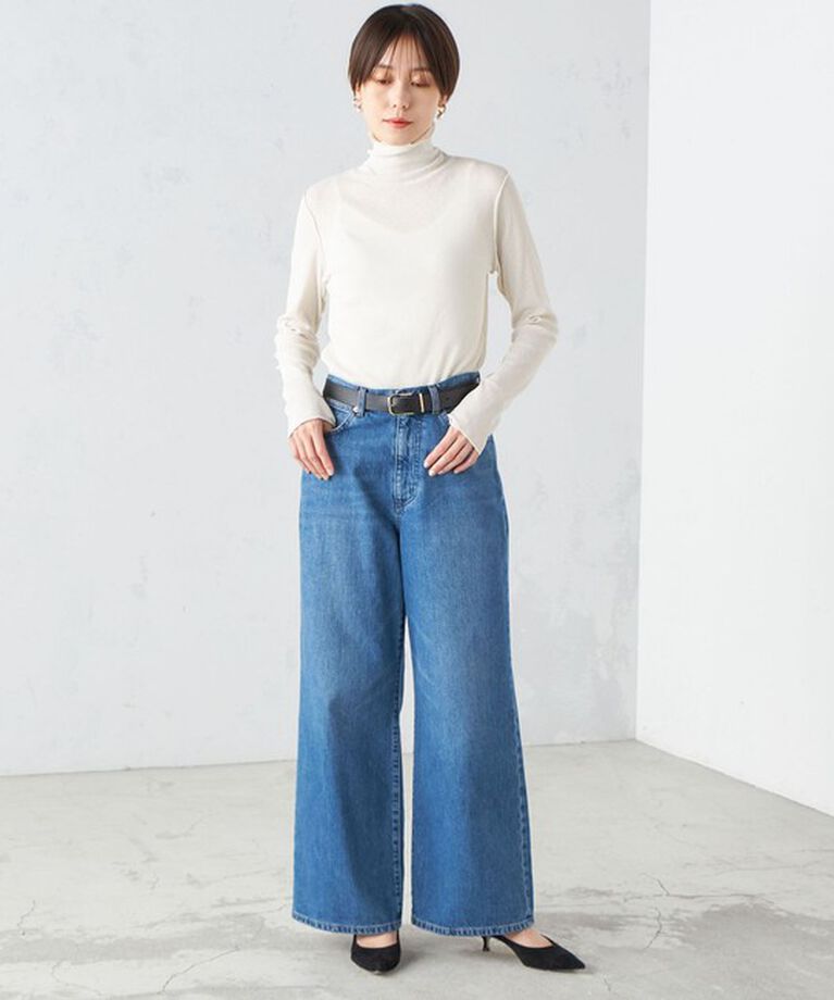 SHIPS for women「〈手洗い可能〉ドライタッチ リブ タートル」|Tシャツ・カットソー|