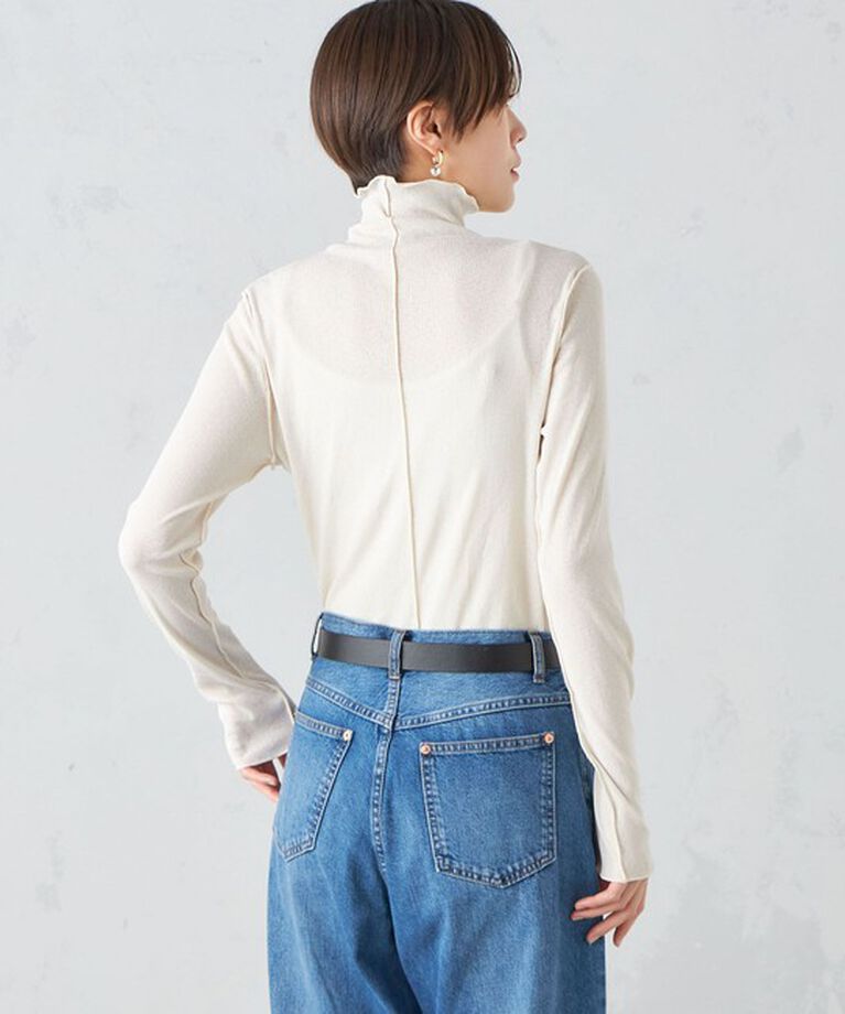 SHIPS for women「〈手洗い可能〉ドライタッチ リブ タートル」|Tシャツ・カットソー|