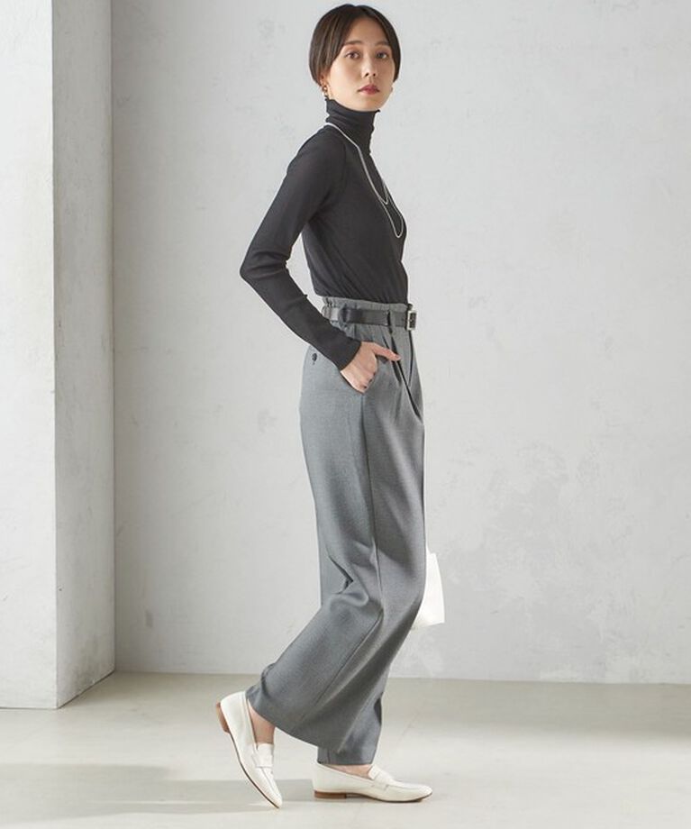 SHIPS for women「〈手洗い可能〉ドライタッチ リブ タートル」|Tシャツ・カットソー|